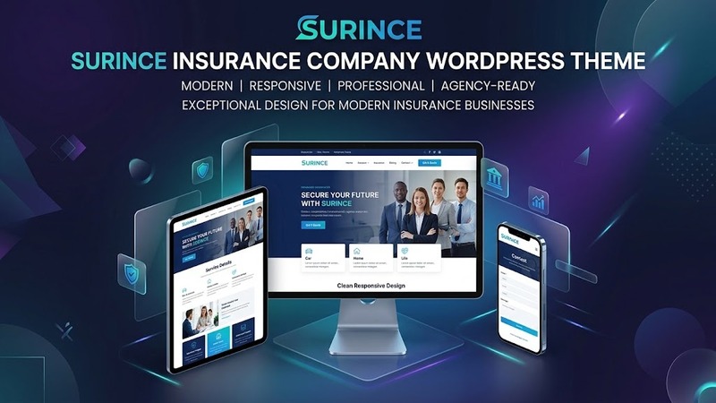 Surince v1.1.8 – Insurance Company WordPress Theme (Elementor-Powered, Multi-Niche Financial & Insurance Templates)