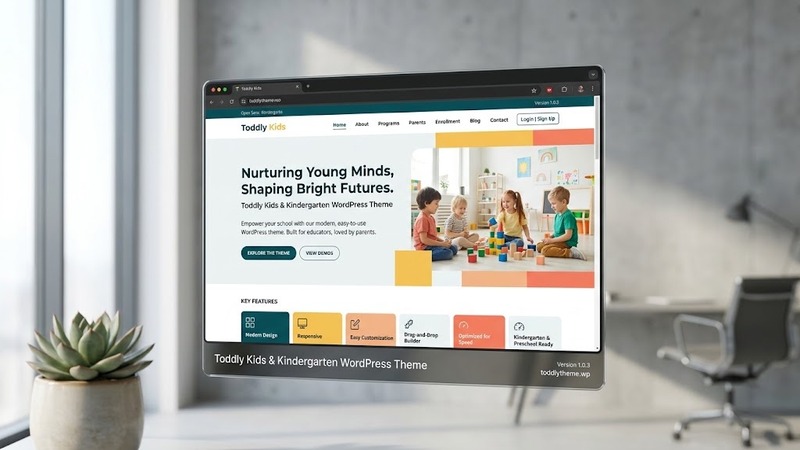 Toddly v1.2.2 – Kids & Kindergarten WordPress Theme (Elementor-Powered Preschool & Daycare Design)
