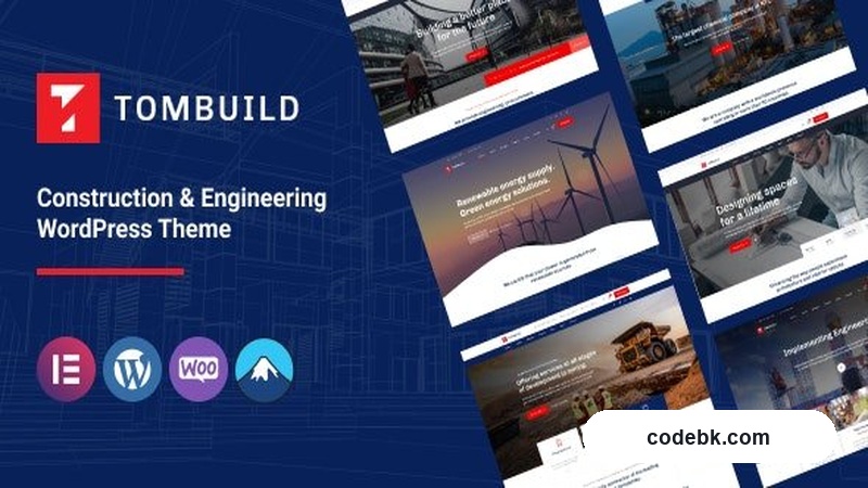 Tombuild v1.1.9 – Construction & Engineering WordPress Theme (Elementor Builder, 9+ Demos)