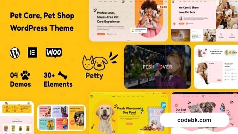 Petty v1.1.3 – Pet Care & Pet Shop WooCommerce Theme (Elementor-Powered, Fully Responsive)