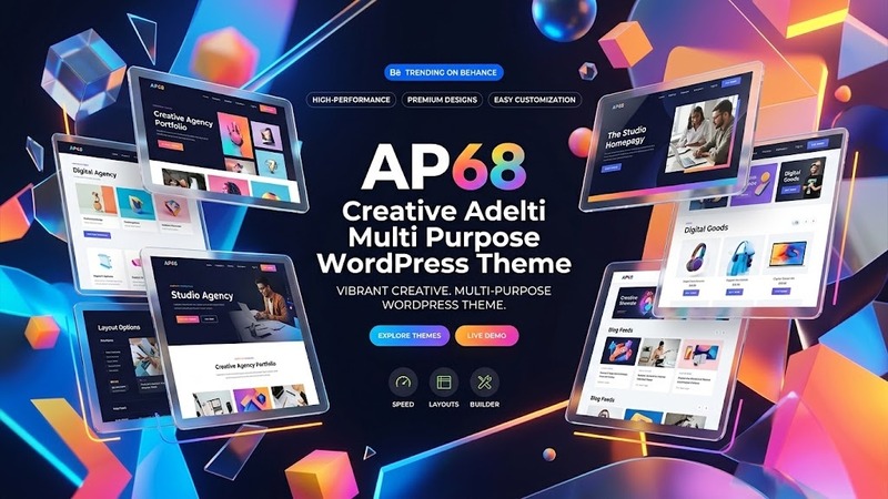 AP68 v1.0 – Creative Multi-Purpose WordPress Theme (Elementor-Ready, Responsive Blocks)