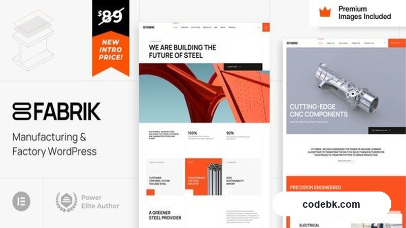 Fabrik v34 - Manufacturing & Factory WordPress – Industrial Niche Theme for Manufacturing, Agriculture & Construction Businesses (Elementor)