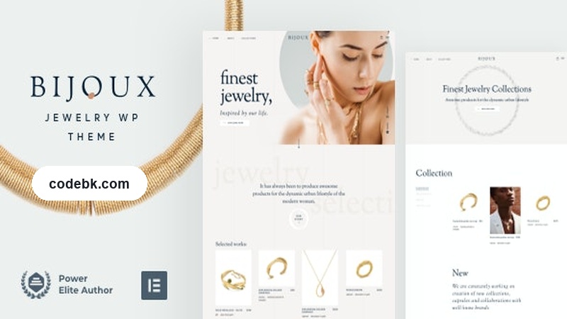 Bijoux v52 - Handmade Crafts Jewelry WooCommerce Shop – Niche E-Commerce Theme for Jewelry, Crafts & Handmade Goods (Elementor-Powered)