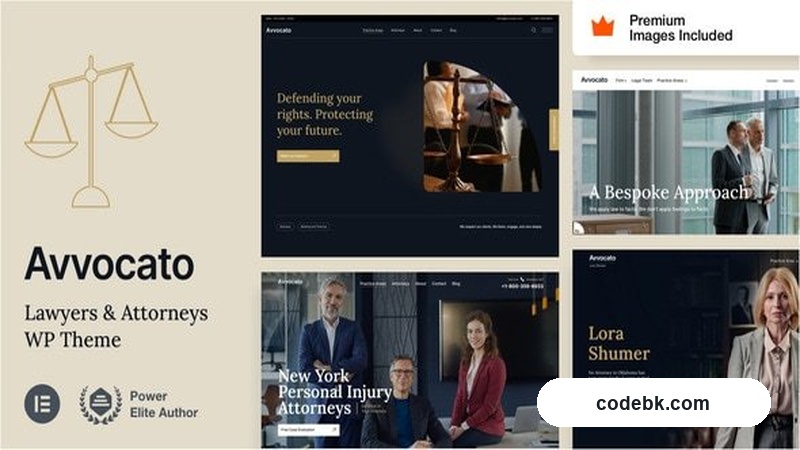 Avvocato v40 – Lawyer & Attorney WordPress Theme for Legal Firms & Law Offices (Elementor-Powered)