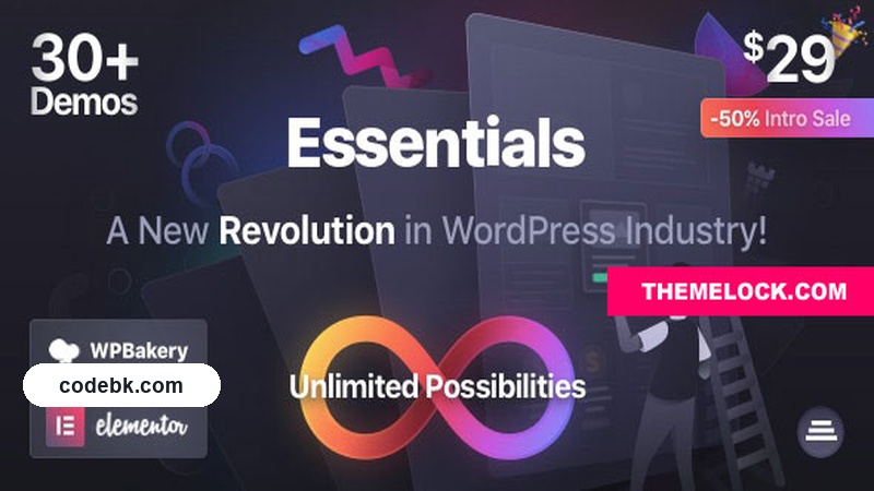 Essentials v4.3.0 – Multipurpose WordPress Theme (Elementor-Powered, Multi-Industry Design)