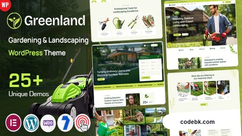 Greenland v2.0 – Gardening & Landscaping WordPress Theme (Elementor-Powered, Demo Import, WooCommerce Ready)