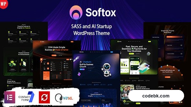 Softox - SaaS and AI Startup WordPress Theme by Themelock – Modern SaaS & AI Startup Theme with Elementor (September 2026)
