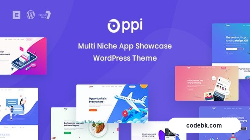Oppi v1.2.7 – Multi-Niche App Showcase WordPress Theme (Elementor-Powered Landing Pages)