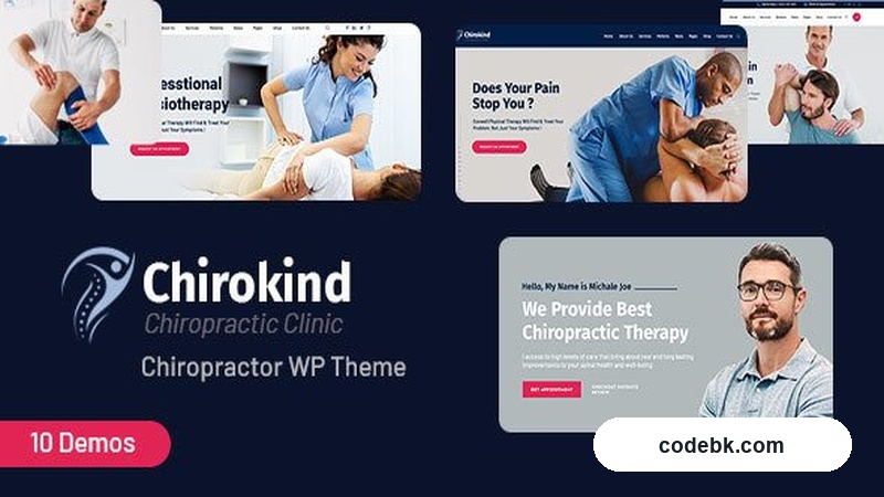 Chirokind v1.3 – Chiropractor & Physical Therapy WordPress Theme (Elementor-Powered, Responsive Clinic Design)