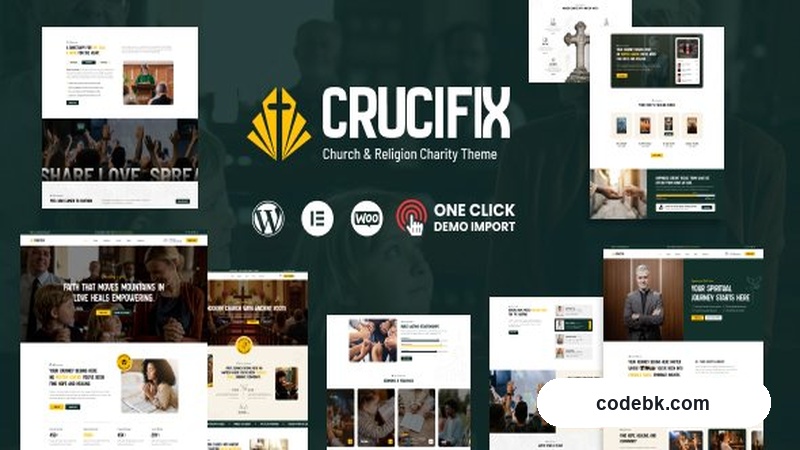 Crucifix v1.0.4 – Church & Ministry WordPress Theme (Elementor-Powered, Donation-Focused)