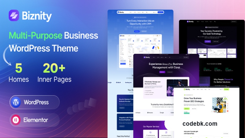 Biznity v1.0.4 – Multipurpose Business WordPress Theme for Handyman & Home Services (Elementor)