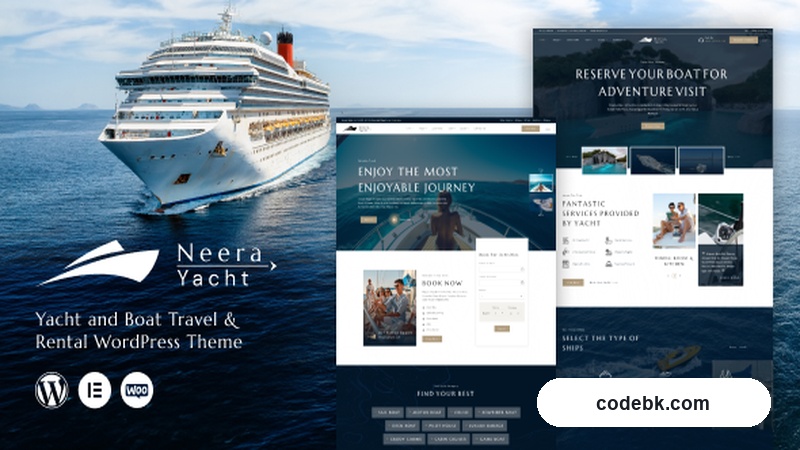Neera v1.0.9 – Yacht, Boat Travel & Rental WordPress Theme (Elementor + WooCommerce)