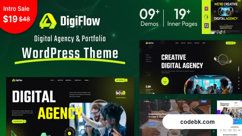 DigiFlow v2.1 – Digital Agency WordPress Theme (Elementor-Powered, Portfolio-Ready)