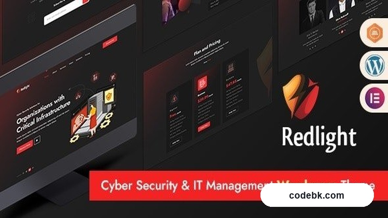 Redlight v1.2 – Cyber Security & IT Management WordPress Theme (Elementor Builder / Bootstrap 4)