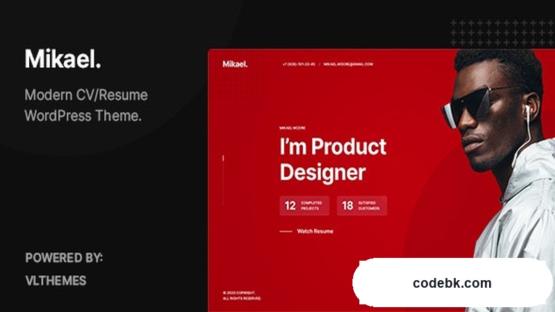 Mikael v1.0.7 – Modern CV & Resume WordPress Theme (Elementor-Powered, Portfolio-Ready)