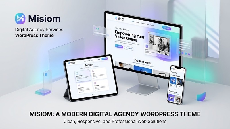 Misiom - Digital Agency Services WordPress Theme v2.1 – Multipurpose Digital Marketing & Web Agency Theme (Elementor Page Builder)