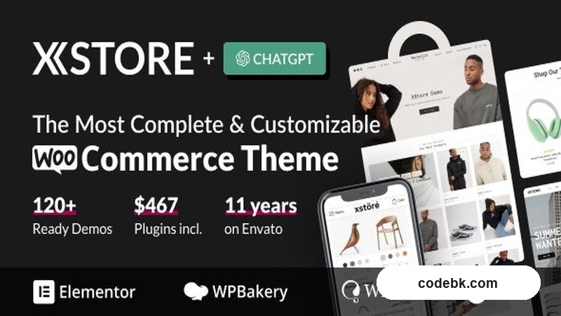 XStore v9.7.7 – Multipurpose WooCommerce Theme for Professional Online Stores (Elementor & Gutenberg Builder)