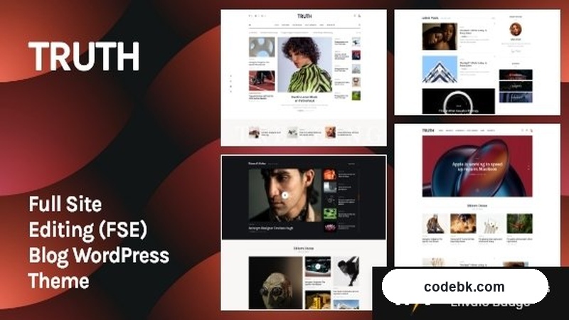 Truth v1.9.0 – Full Site Editing (FSE) Blog WordPress Theme (Gutenberg Blocks, Responsive Design, Pre-Built Demos)