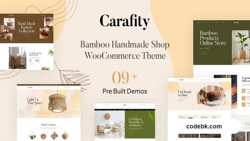 Carafity v1.3.0 – Bamboo Handmade Shop WooCommerce Theme (Elementor-Powered, One-Click Demo Import)