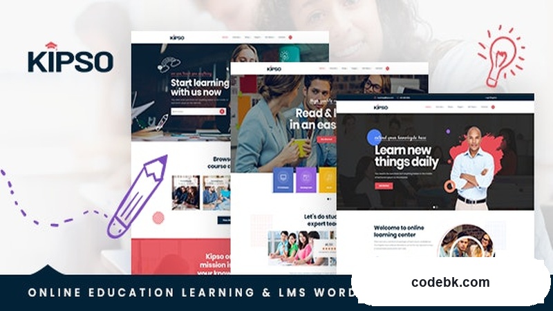 Kipso v1.3.7 – Education LMS WordPress Theme (Elementor-Powered, Demo-Rich)