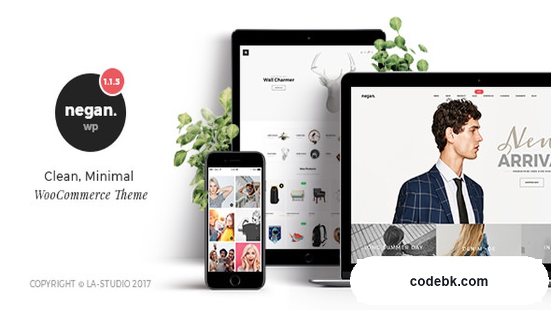 Negan v1.9.0 – Clean Minimal WooCommerce Theme for Online Stores (Elementor, 15 Demos, Speed Optimized)
