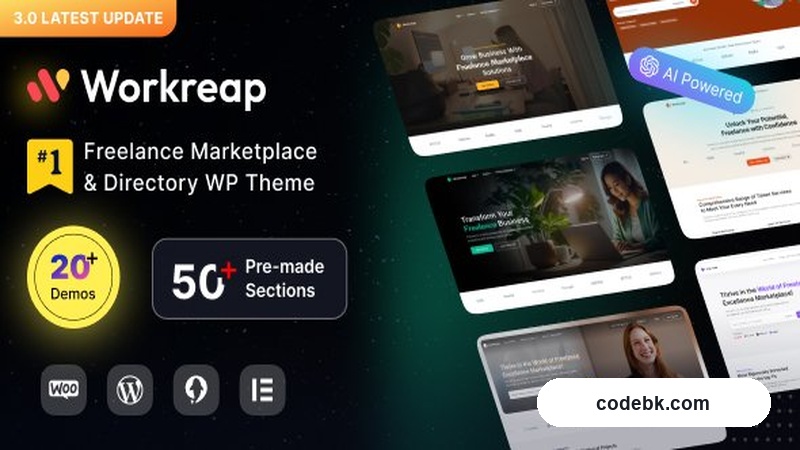 Workreap v3.5.0 – Freelance Marketplace WordPress Theme (Elementor-Powered, Multi-Vendor Job Board)