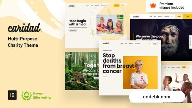 Caridad v45 - Charity WordPress Theme – Fundraising & Nonprofit Website Solution with GiveWP Integration