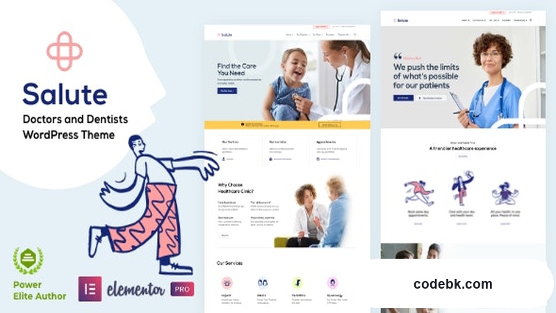 Salute Medical v76 – Medical & Healthcare WordPress Theme (Elementor Page Builder)