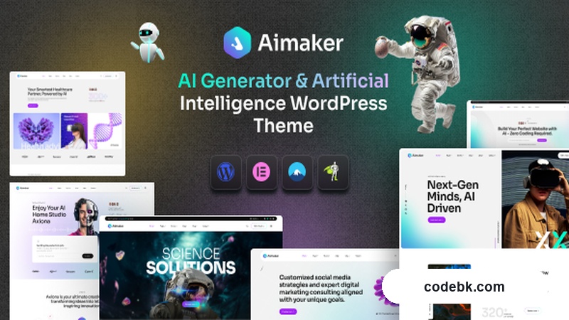 Aimaker v1.0.0 – AI Agency & Technology WordPress Theme (Elementor-Powered, Demo-Ready)
