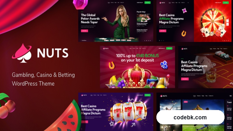 Nuts v1.15.0 – Gambling, Casino & Betting WordPress Theme (Elementor-Powered, Sports Betting Ready)