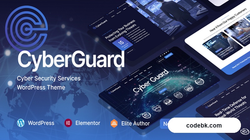 CyberGuard v1.0.2 – Cybersecurity WordPress Theme for IT Security Firms & Digital Protection Services (Elementor-Powered)