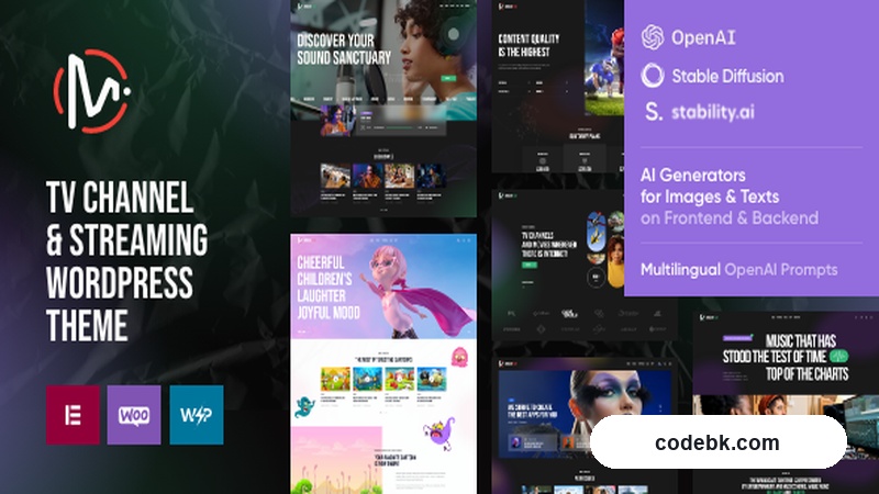 MediaFlex v1.15.0 – TV Channel & Streaming WordPress Theme (Elementor-Powered, Multi-Niche Broadcast Layouts)