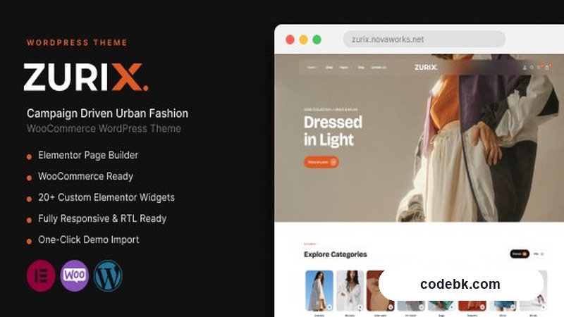 ZURIX v1.0.1 – Campaign Driven Urban Fashion WooCommerce Theme (Elementor-Powered Streetwear & Editorial Store Builder)