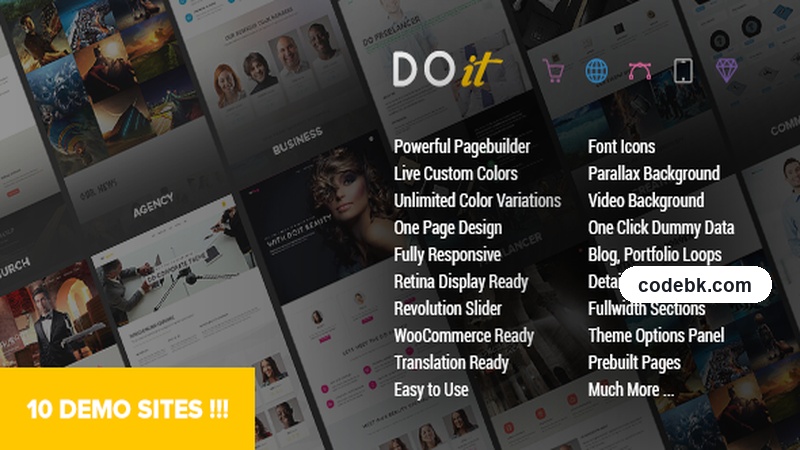 DOIT v1.6 – Creative MultiPurpose WordPress Theme (Elementor Builder, 33 Power Elements, 15+ Demos)
