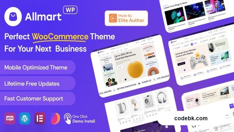 Allmart v1.1 – Ultimate Electronics & Gadgets Store WordPress Theme (Elementor-Powered WooCommerce Design)