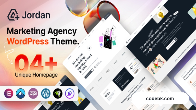 Jordan – Marketing Agency WordPress Theme (Elementor-Powered, 60+ Widgets & Ready-Made Demos)