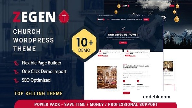 Zegen v3.0.0 – Church & Ministry WordPress Theme (Elementor-Powered, Multi-Demo)