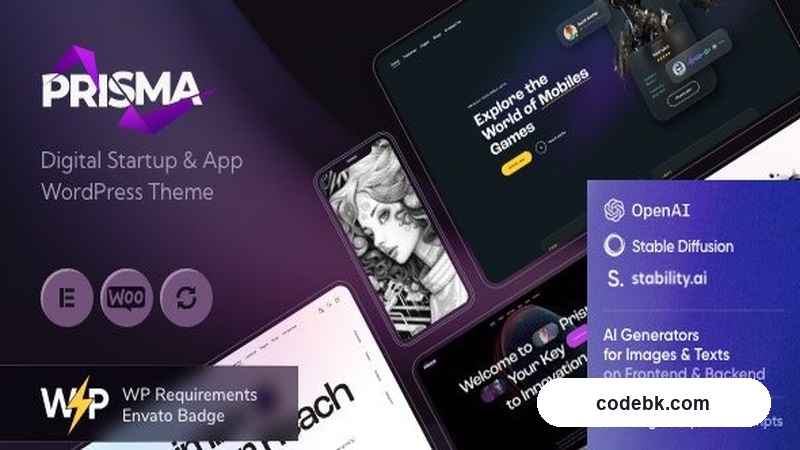Prisma v1.18.0 – Digital Startup & App WordPress Theme with Elementor Builder & Pre-built Demos