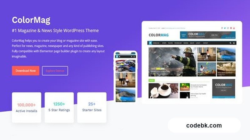 ColorMag Pro 5.2.2 – Magazine & News Style WordPress Theme (Elementor Builder, Pre-Built Demos)
