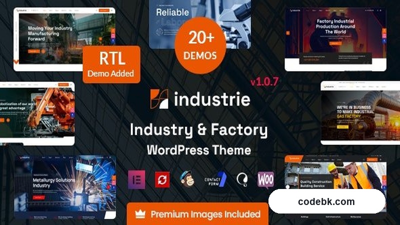 Industrie v1.7.3 – Factory & Industry WordPress Theme for Heavy Business Websites (Elementor-Powered)