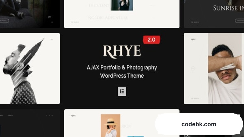Rhye v4.3.3 – AJAX Portfolio WordPress Theme (WebGL Effects & Elementor Builder)