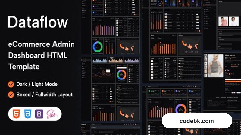 Dataflow - eCommerce Admin Dashboard HTML Template – Clean HTML5 Dashboard for Online Store Management (Responsive, No-Code)