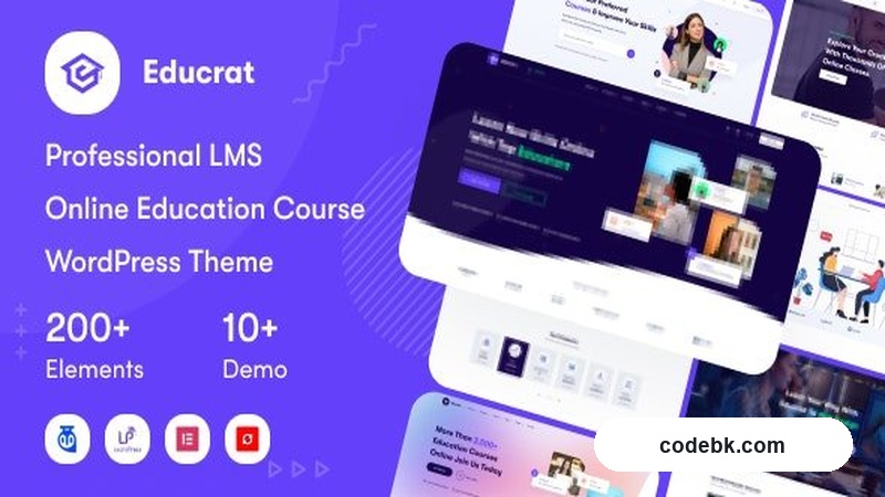 Educrat v1.0.40 – Online Course Education WordPress Theme (Elementor-Powered, Demo-Rich LMS Solution)