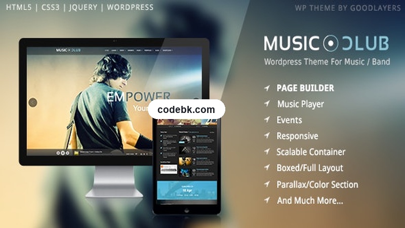 Music Club v1.9.5 – Band, Club & Party WordPress Theme (Elementor Builder)