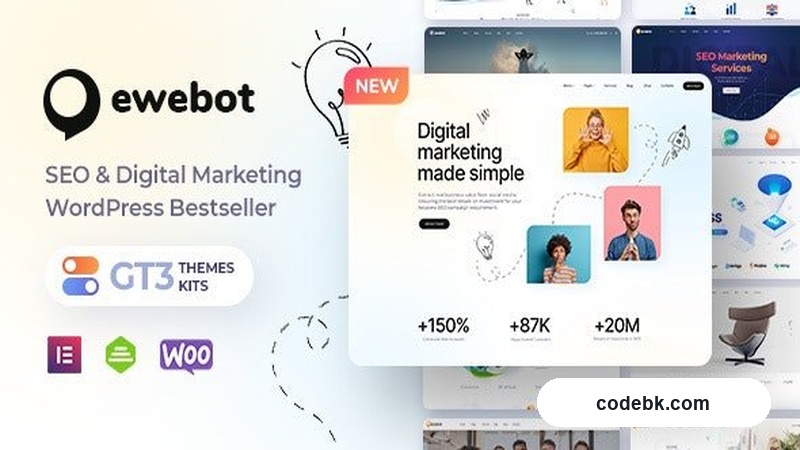 Ewebot v3.2.4 – SEO & Digital Marketing Agency WordPress Theme (Elementor Drag & Drop Builder, One-Click Demo Import)