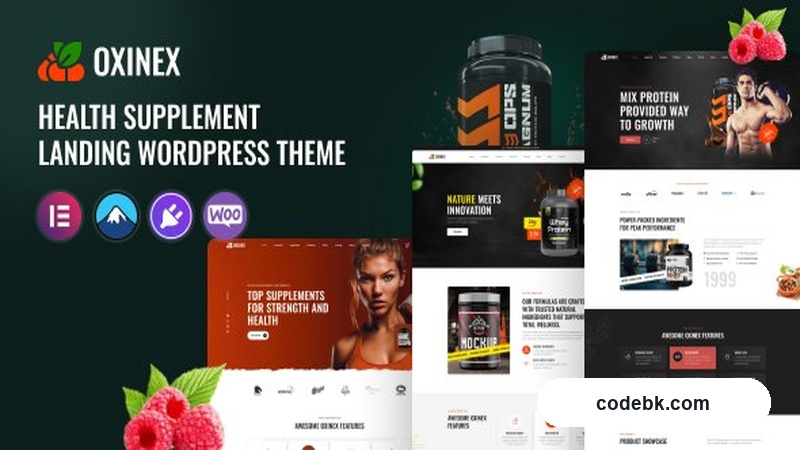 Oxinex v1.0 – Health Supplement Landing Page WordPress Theme (Elementor-Powered, Demo-Ready)