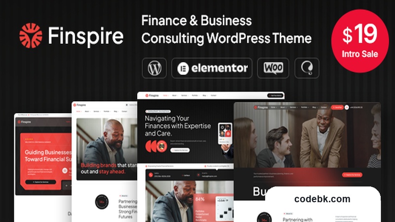 Finspire v1.0 – Finance & Business Consulting WordPress Theme (Elementor-Powered, Conversion-Focused)