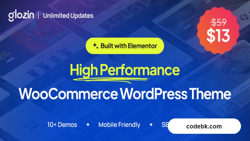 Glozin v2.0.0 – Multipurpose WooCommerce WordPress Theme (Elementor Builder, Multi-Industry eCommerce)