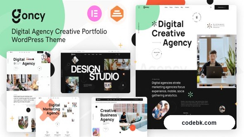 Goncy v1.0.3 – Digital Agency & Creative Portfolio WordPress Theme (Elementor-Powered, Bootstrap Responsive)