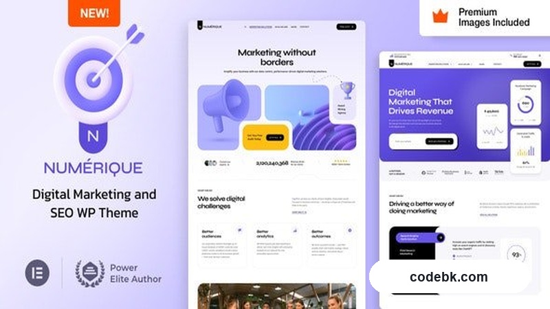 Numérique v26 - SEO Digital Marketing WordPress Theme – Modern Digital Marketing & SEO Agency Theme (Elementor-Powered, 15+ Prebuilt Demos)